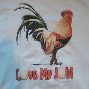 DS Vintage Love My Job Rooster Joke Gag T-Shirt